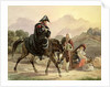 Mounted Italian Policeman with Rural Folk, c.1830 by Carl Wilhelm Goetzloff