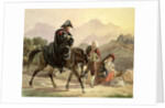 Mounted Italian Policeman with Rural Folk, c.1830 by Carl Wilhelm Goetzloff