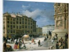 Amanzia Guerillot Inganni, Piazza del Duomo, 1850 by Amanzia Guérillot
