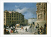 Amanzia Guerillot Inganni, Piazza del Duomo, 1850 by Amanzia Guérillot