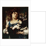 A country girl with a kid by Gustave Courbet