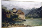 View of the Chillon Castle on the lake Geneva by Gustave Courbet