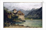 View of the Chillon Castle on the lake Geneva by Gustave Courbet