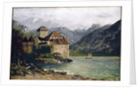 View of the Chillon Castle on the lake Geneva by Gustave Courbet