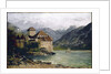 View of the Chillon Castle on the lake Geneva by Gustave Courbet