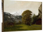 Landscape at Interlaken, Switzerland by Gustave Courbet