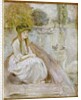 Jeanne Fourmanoir Aside the Lake. by Berthe Morisot