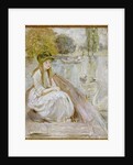 Jeanne Fourmanoir Aside the Lake. by Berthe Morisot