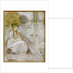 Jeanne Fourmanoir Aside the Lake. by Berthe Morisot