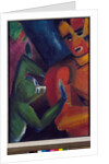A Man and a Little Monkey by Franz Marc