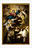 The Virgin appears to the Carmelitan Saints by School Italian