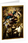 The Virgin appears to the Carmelitan Saints by School Italian