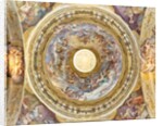 The dome with the representation of the Coronation of the Virgin, detail, last twenty-seventeenth century by Domenico the Elder Piola