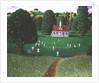 Cricket Match at St. Mary's Grange, Wilts, 1986 by Larry Smart