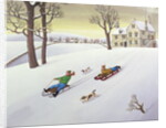 Tobogganing, 1986 by Larry Smart