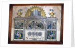 A Misrach, indicating the direction of Jerusalem in Jewish Homes, representing the Menorah by Anonymous