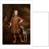 Portrait of a Boy as a Hunter Holding a Boar Spear with a Greyhound, mid-1670s by Jacques Vaillant