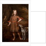 Portrait of a Boy as a Hunter Holding a Boar Spear with a Greyhound, mid-1670s by Jacques Vaillant