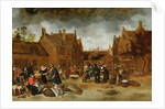 A Marketplace in Winter, 1653 by Sybrandt van Beest