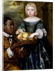 A Young Girl Being Offered a Basket of Fruit by a Servant, c.1650 by English School