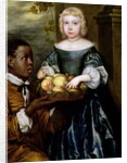 A Young Girl Being Offered a Basket of Fruit by a Servant, c.1650 by English School