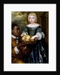 A Young Girl Being Offered a Basket of Fruit by a Servant, c.1650 by English School