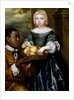 A Young Girl Being Offered a Basket of Fruit by a Servant, c.1650 by English School
