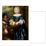 A Young Girl Being Offered a Basket of Fruit by a Servant, c.1650 by English School