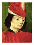 Portrait of a Young Man by (fl.c.1483-c.1529) (after) Master of Moulins
