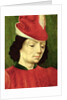 Portrait of a Young Man by (fl.c.1483-c.1529) (after) Master of Moulins