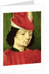 Portrait of a Young Man by (fl.c.1483-c.1529) (after) Master of Moulins