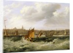 Liverpool, Lancashire from the River Mersey and New Brighton, 1838 by Frederick Calvert