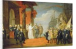 Charles V leaving the town of Dort by David the Elder Teniers