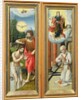 The Baptism of Christ and St. Ildefonso: A Pair of Altarpiece Wings by Master of the Female Half Lengths