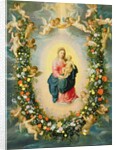 The Madonna and Child in a Floral Garland by Jan & Balen Hendrik van Brueghel