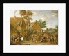 A Game of Bowls by a Tavern by Alexander van Bredael