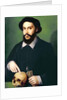 Portrait of a Gentleman with his Right Hand Pointing to a Skull, c.1540 by Master of the 1540s