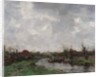 A River Landscape with Farm Houses, late 1870s by Jacob Henricus or Hendricus Maris
