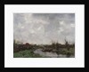 A River Landscape with Farm Houses, late 1870s by Jacob Henricus or Hendricus Maris