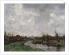 A River Landscape with Farm Houses, late 1870s by Jacob Henricus or Hendricus Maris