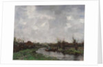 A River Landscape with Farm Houses, late 1870s by Jacob Henricus or Hendricus Maris