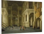 The Interior of a Renaissance Cathedral by Candlelight by Anthonie de Lorme