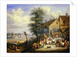 A Feast at Harvest-Time with the House of Drij Toren in the Background by Angel-Alexio Michaut