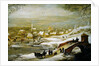 A Winter River Landscape with Travellers on a Bridge and a Town in the Distance, late 1720s by Joos or Josse de The Younger Momper