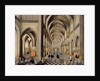 The interior of a Gothic church by Hendrik the Younger Steenwyck