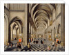 The interior of a Gothic church by Hendrik the Younger Steenwyck