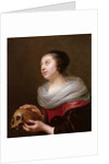 A young woman holding a skull, 1640s by Jan Olis