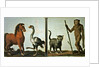 A horse and ostrich and a wildcat and wild man by Roelandt Jacobsz (follower of) Savery