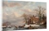A Winter Landscape with Skaters on a Frozen River, 1862 by Frederick Marianus Kruseman