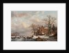 A Winter Landscape with Skaters on a Frozen River, 1862 by Frederick Marianus Kruseman